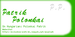 patrik polonkai business card